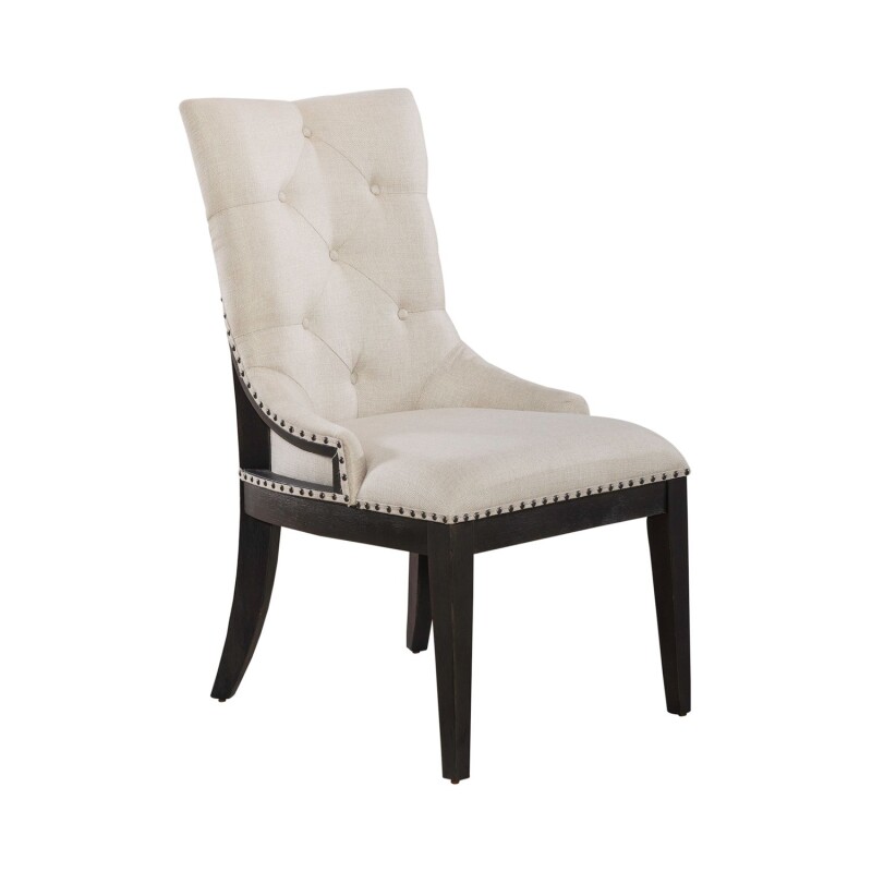 Americana Farmhouse Uph Shelter Side Chair- Black (RTA) 615C6501SB