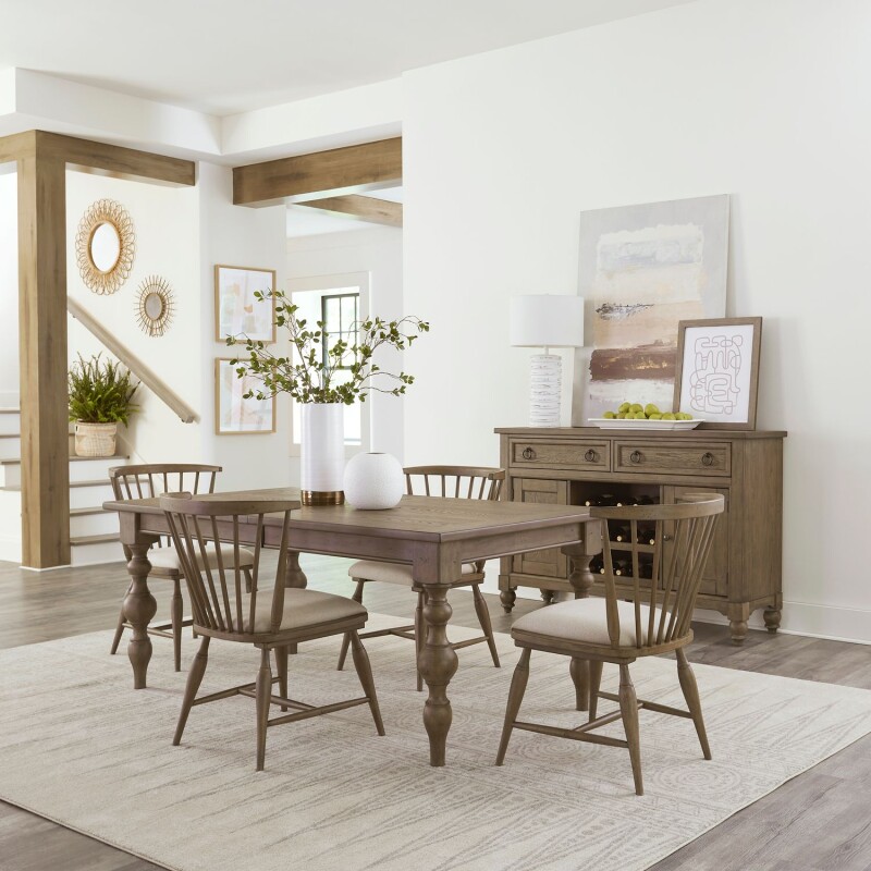 Americana Farmhouse 5 Piece Rectangular Table Set 615CD5RLS