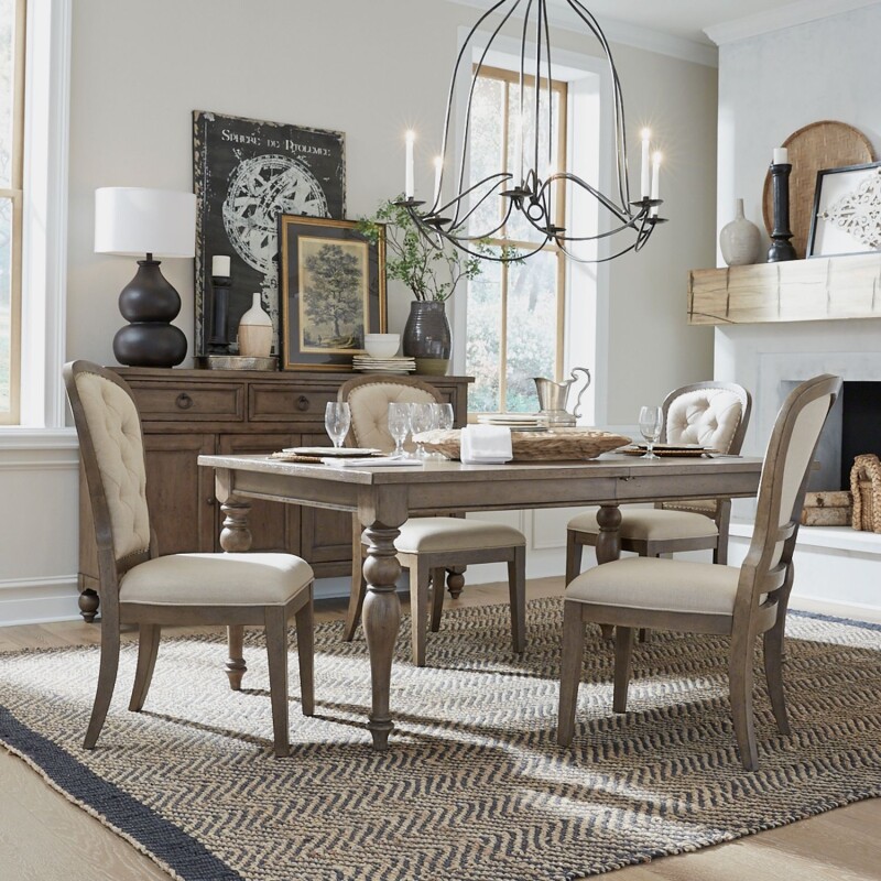 Americana Farmhouse Optional 5 Piece Leg Table Set 615DRO5LTS