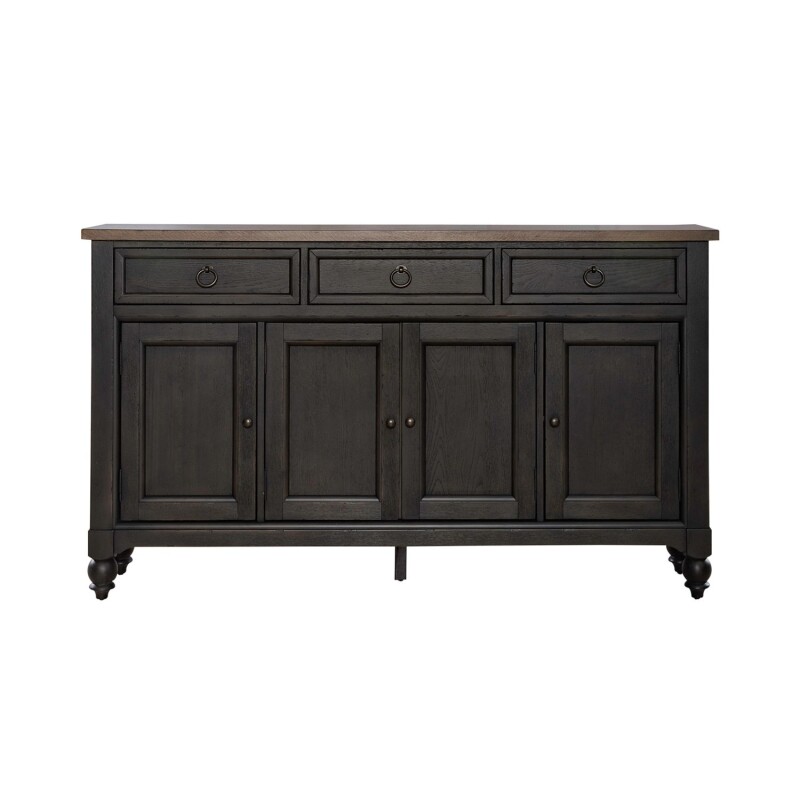 Americana Farmhouse Hall Buffet- Black 615HB7242B