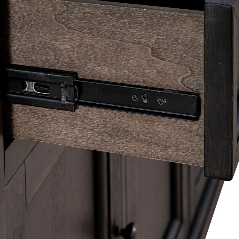 Americana Farmhouse Hall Buffet- Black 615HB7242B