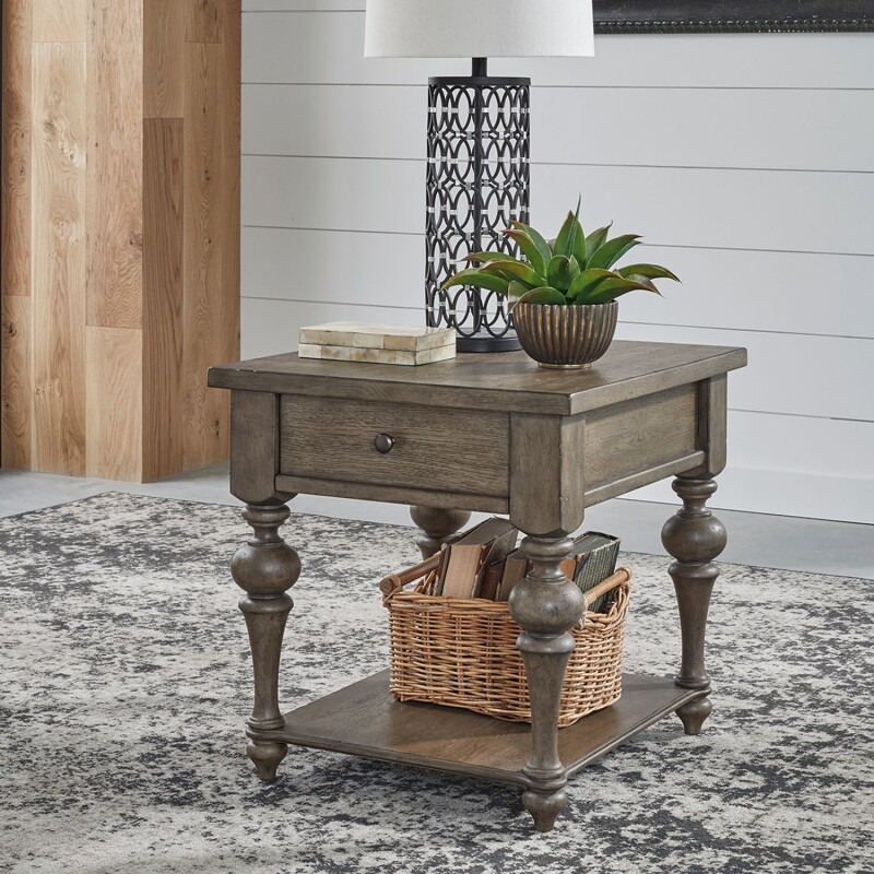 Americana Farmhouse Drawer End Table 615OT1020