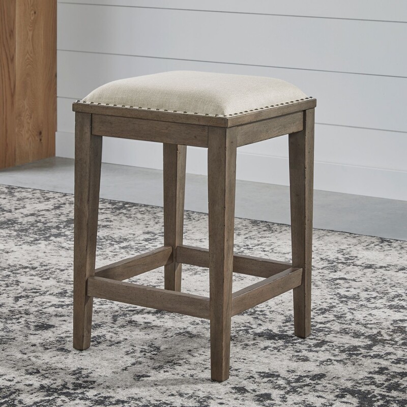 Americana Farmhouse Uph Console Stool 615OT9001