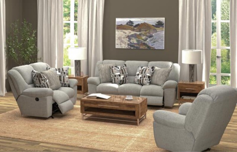 Trifecta 165 Power Sofa w/3 Recliners and Drop Down Table 616545