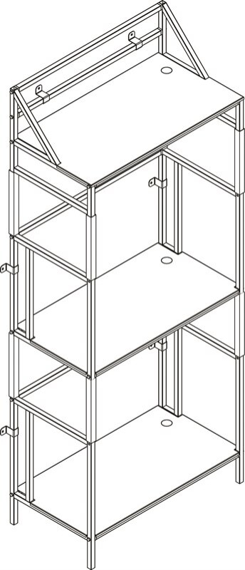 Triple Tier Stacking Power Pak Rack 61790A3