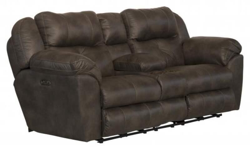 Power Headrest Power Lay Flat Reclining Console Loveseat 61899