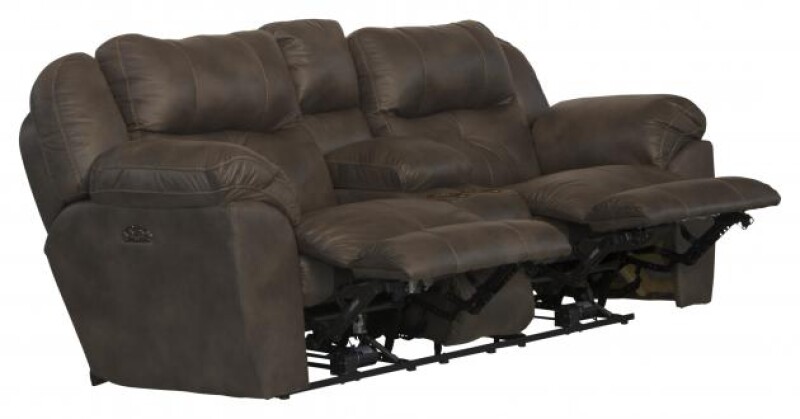 Power Headrest Power Lay Flat Reclining Console Loveseat 61899