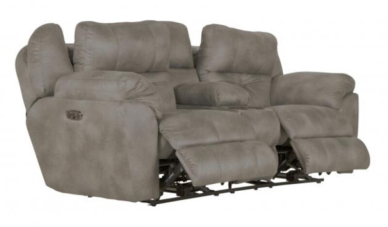 Power Headrest Power Lay Flat Reclining Console Loveseat 61899