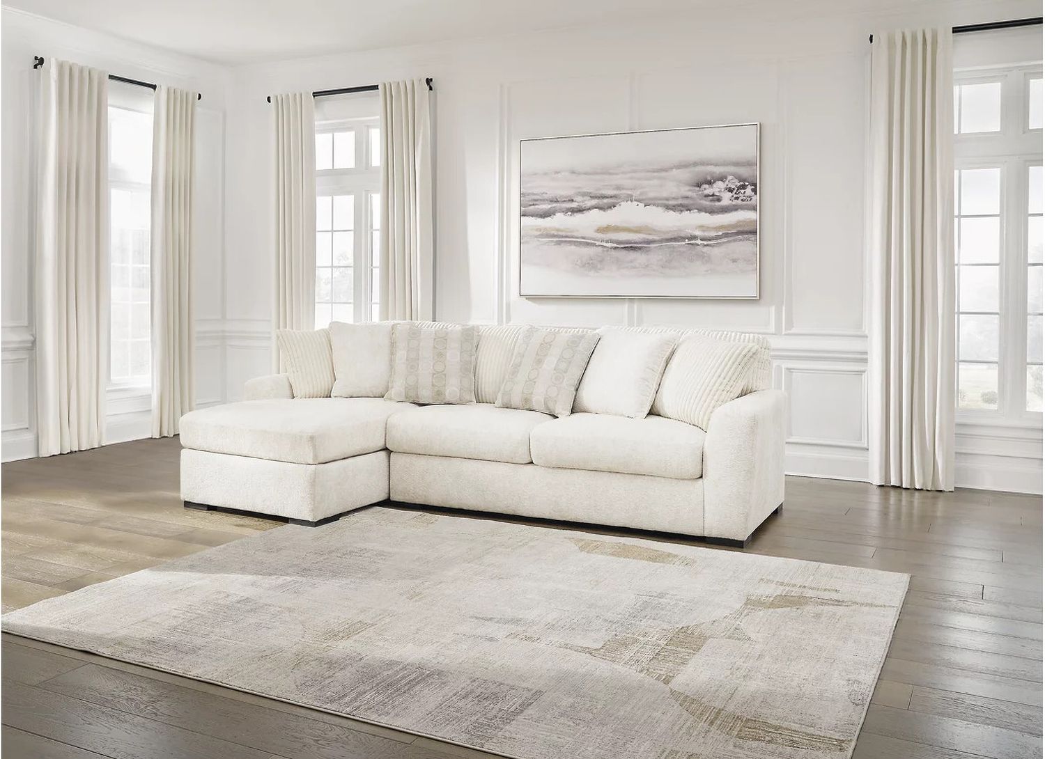 Chessington 2-Piece LAF Sectional with Chaise In Ivory 61904S1