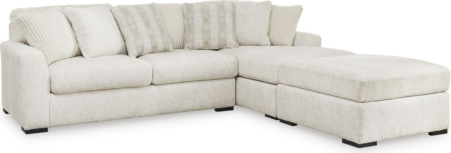 Chessington 2-Piece RAF Sectional with Chaise In Ivory 61904S2