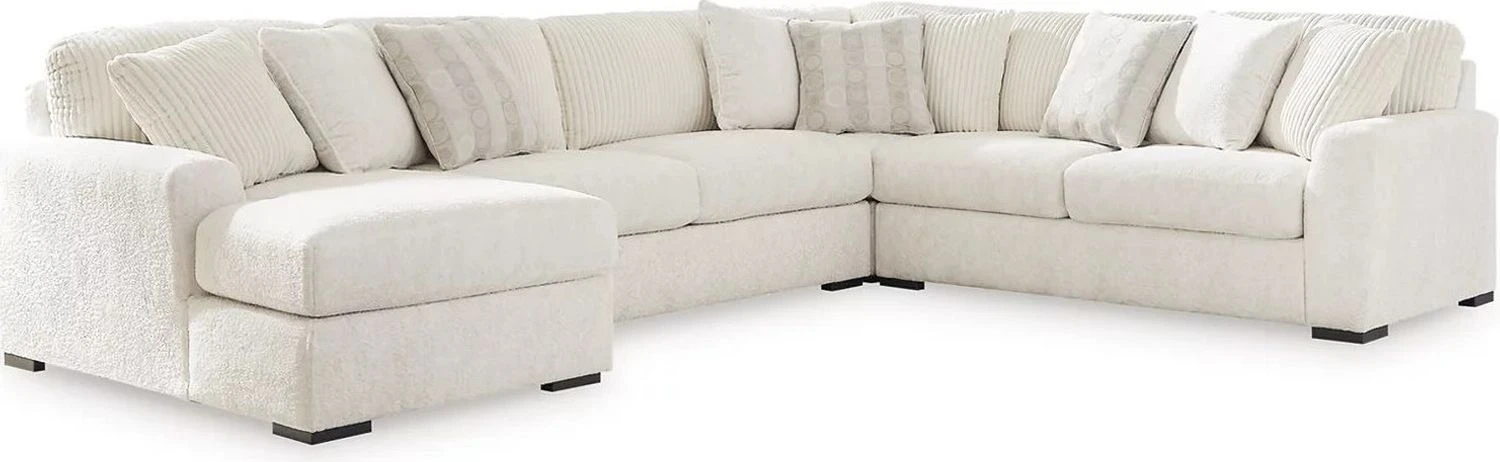 Chessington 4-Piece Sectional with Chaise In Ivory 61904S3