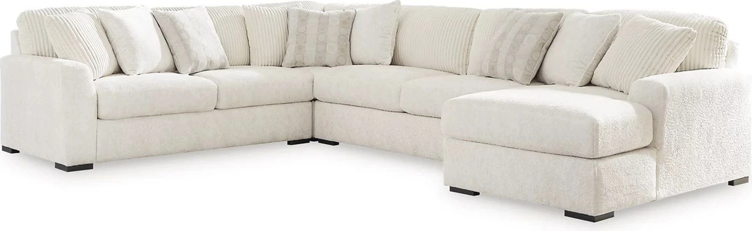 Chessington 4-Piece Sectional with Chaise In Ivory 61904S4