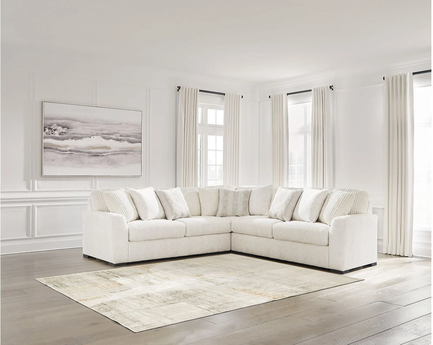 Chessington 3-Piece Sectional In Ivory 61904S5