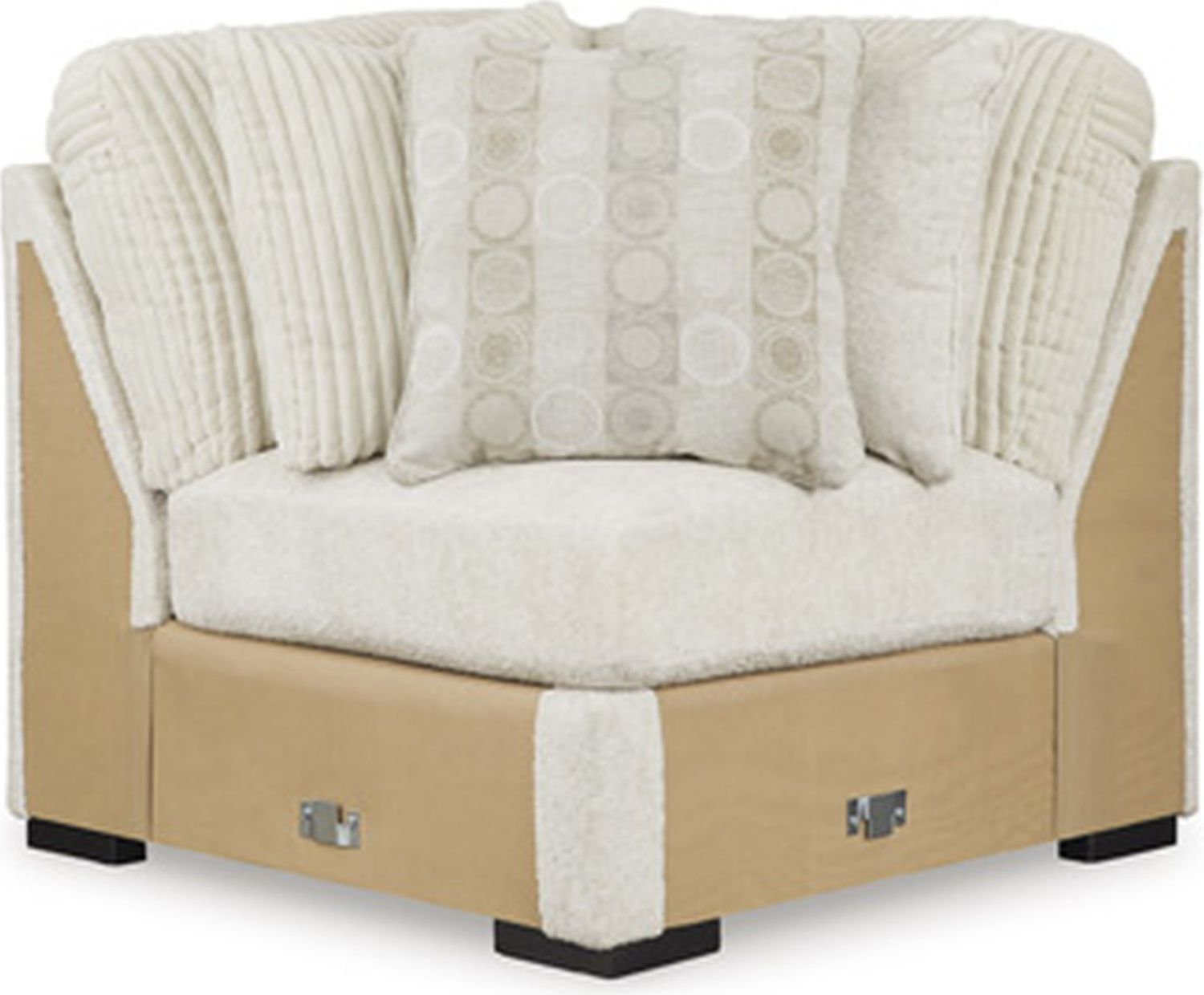 Chessington 4-Piece Sectional and Oversized Accent Ottoman In Ivory 61904U1