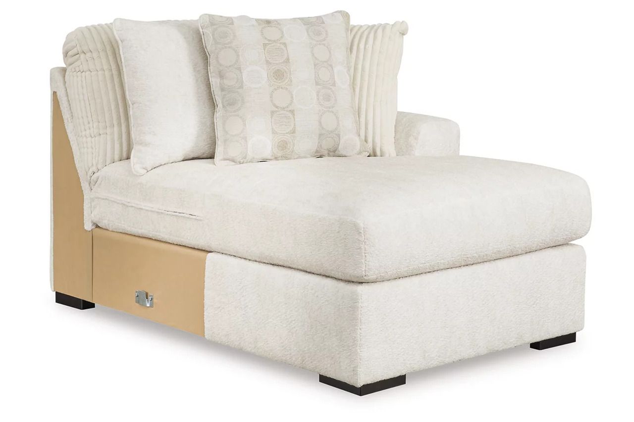 Chessington 2-Piece Sectional and Ottoman In Ivory 61904U2