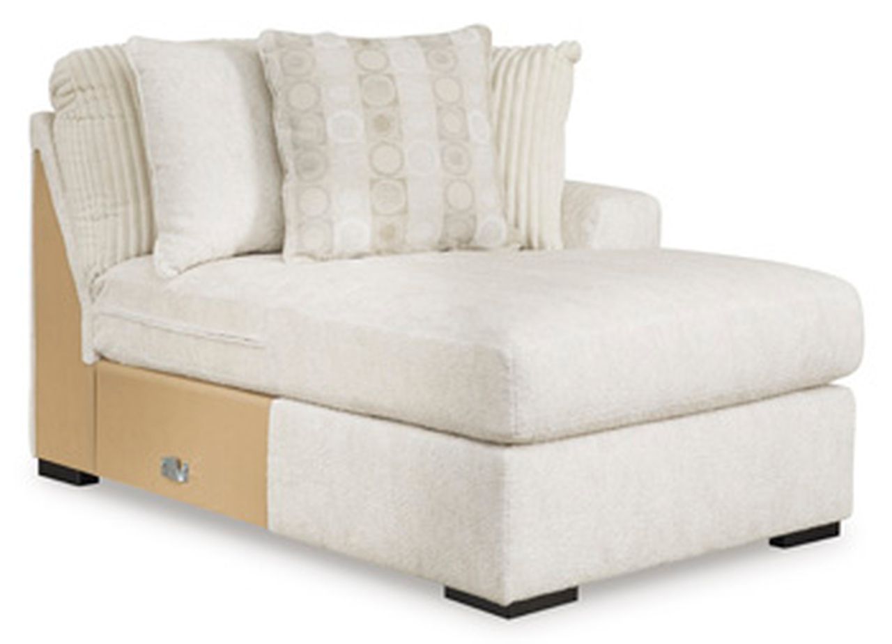 Chessington 2-Piece Sectional and Ottoman In Ivory 61904U2