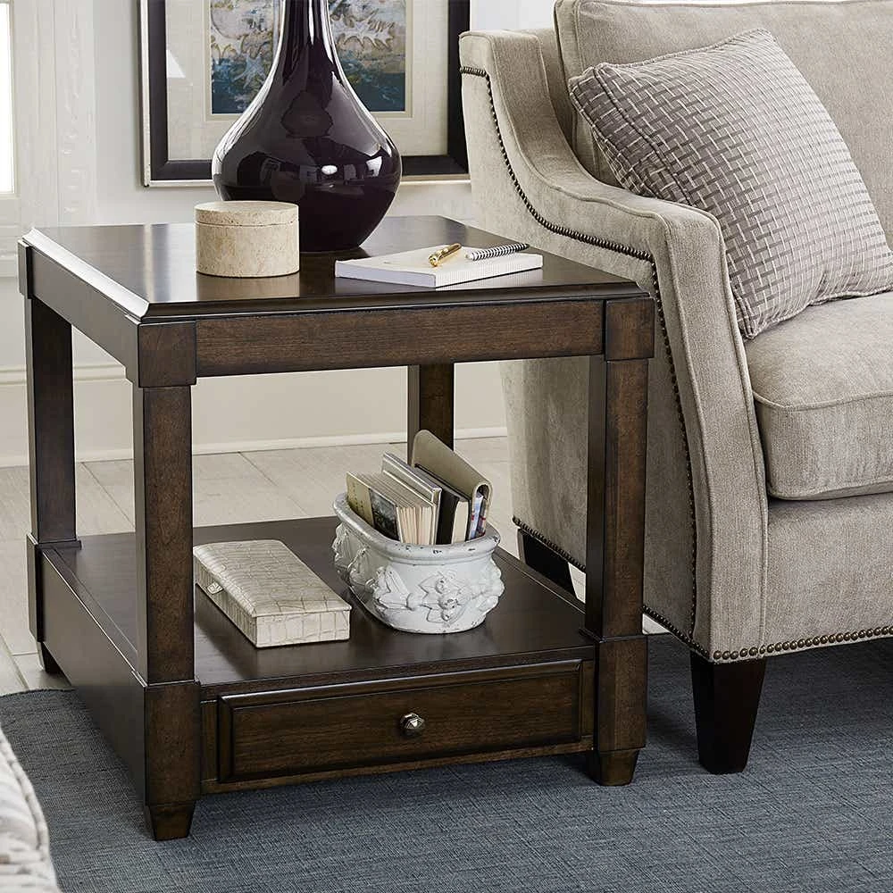 Halsey Rectangular Drawer End Table 620915