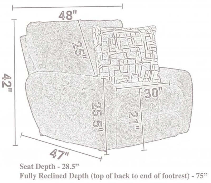 Maxwell 221 Power Deep Seat Lay Flat Recliner 622107