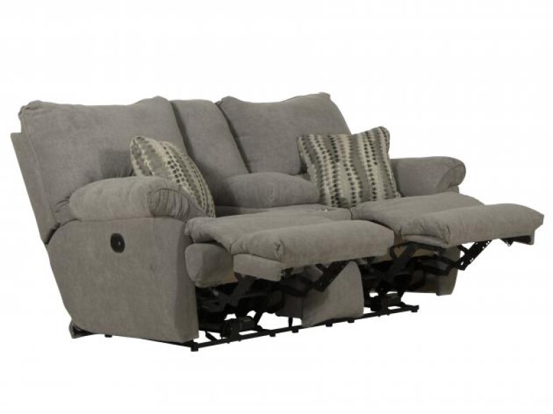 Sadler 241 Power Lay Flat Reclining Console Loveseat 62419