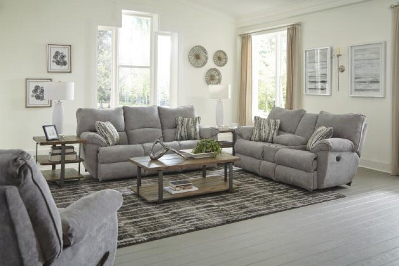 Sadler 241 Power Lay Flat Reclining Console Loveseat 62419