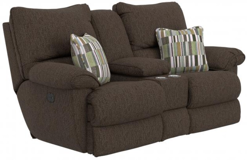 Lenny 257 Power Lay Flat Reclining Console Loveseat 62579