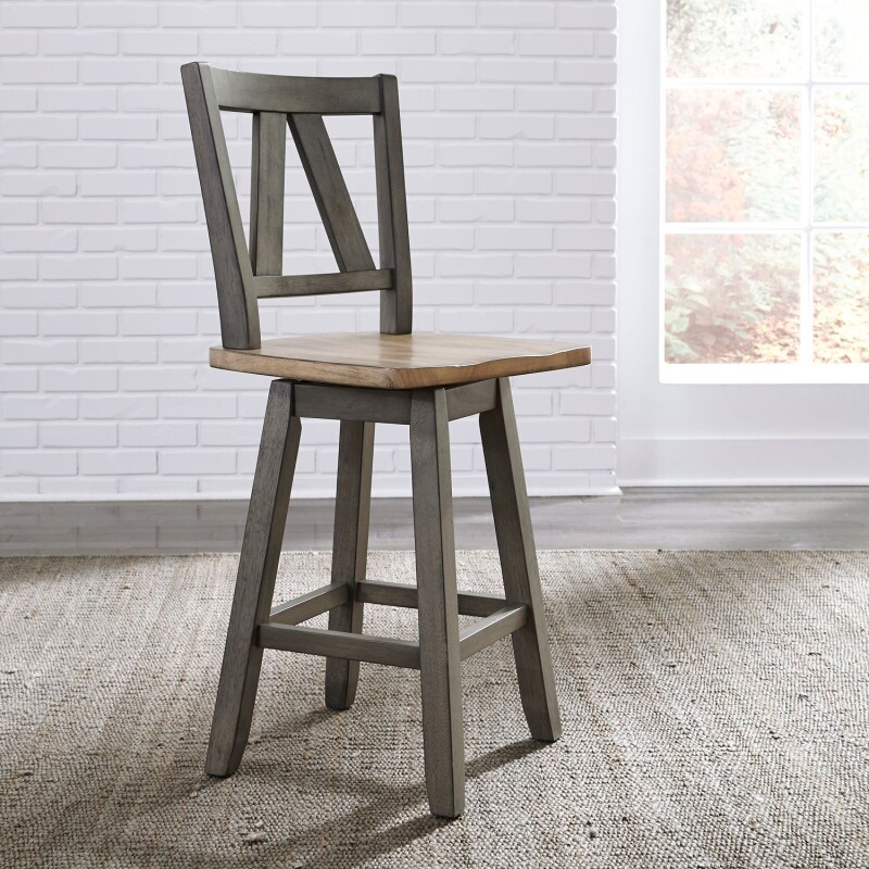 Lindsey Farm Counter Height Swivel Chair (RTA) 62B250324