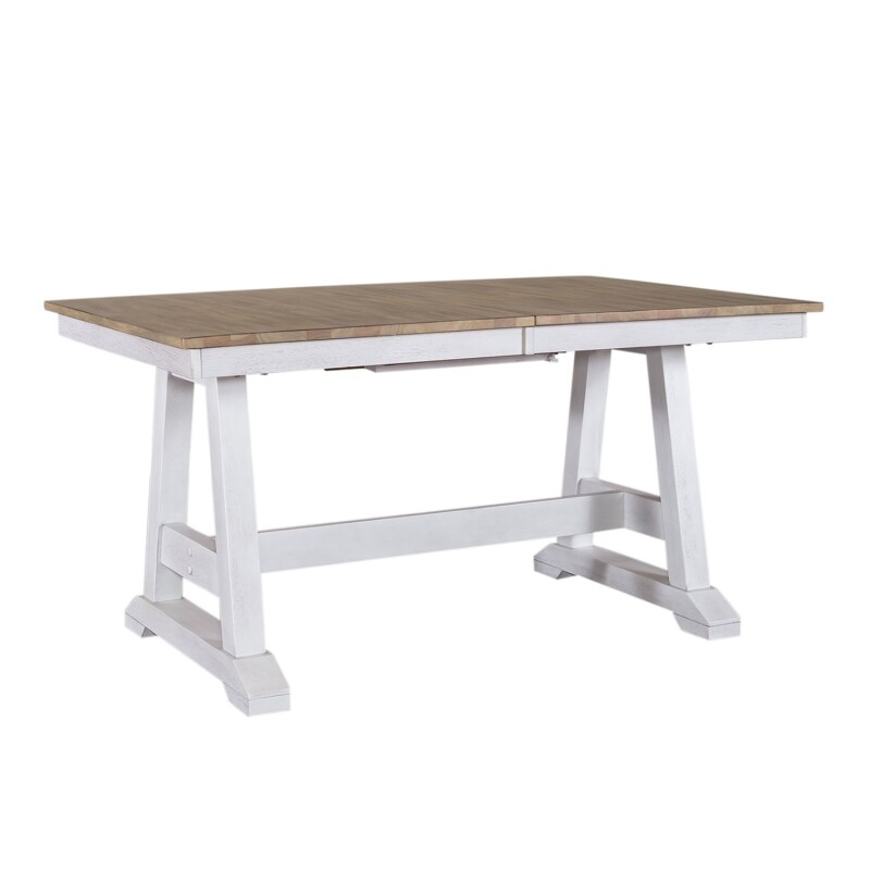 Lindsey Farm 5 Piece Trestle Table Set 62WHCD5TRS