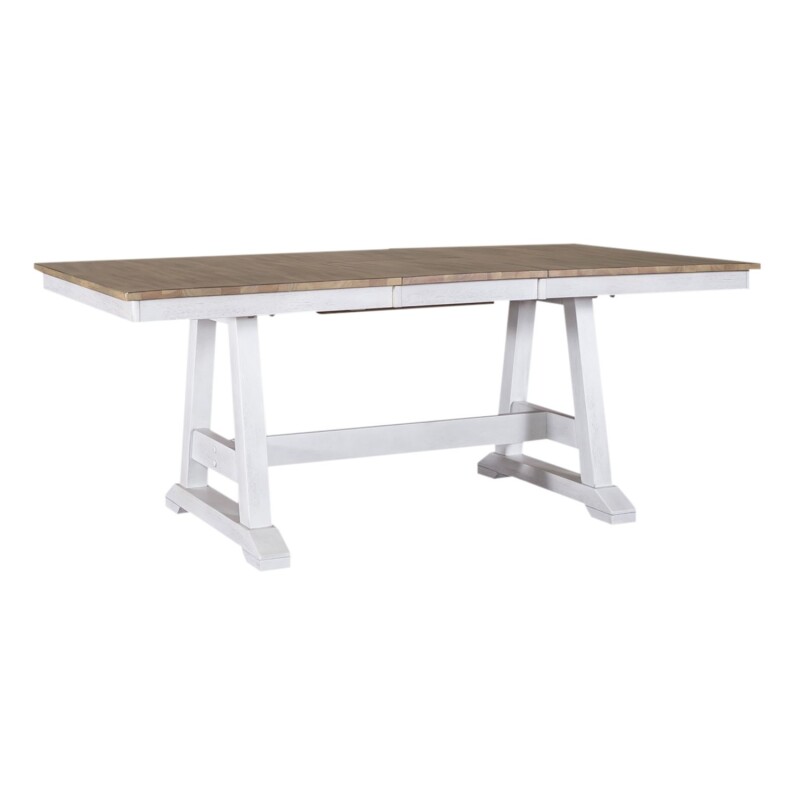 Lindsey Farm 6 Piece Trestle Table Set 62WHCD6TRS