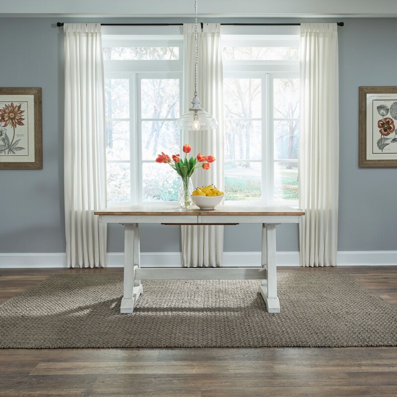 Lindsey Farm Trestle Table Top 62WHT3878