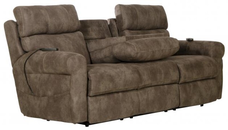 Tranquility 301 Power Headrest Power LayFlat Recl Sofa w/DDT/CR3 Heat/Massage/Lumbar 63015