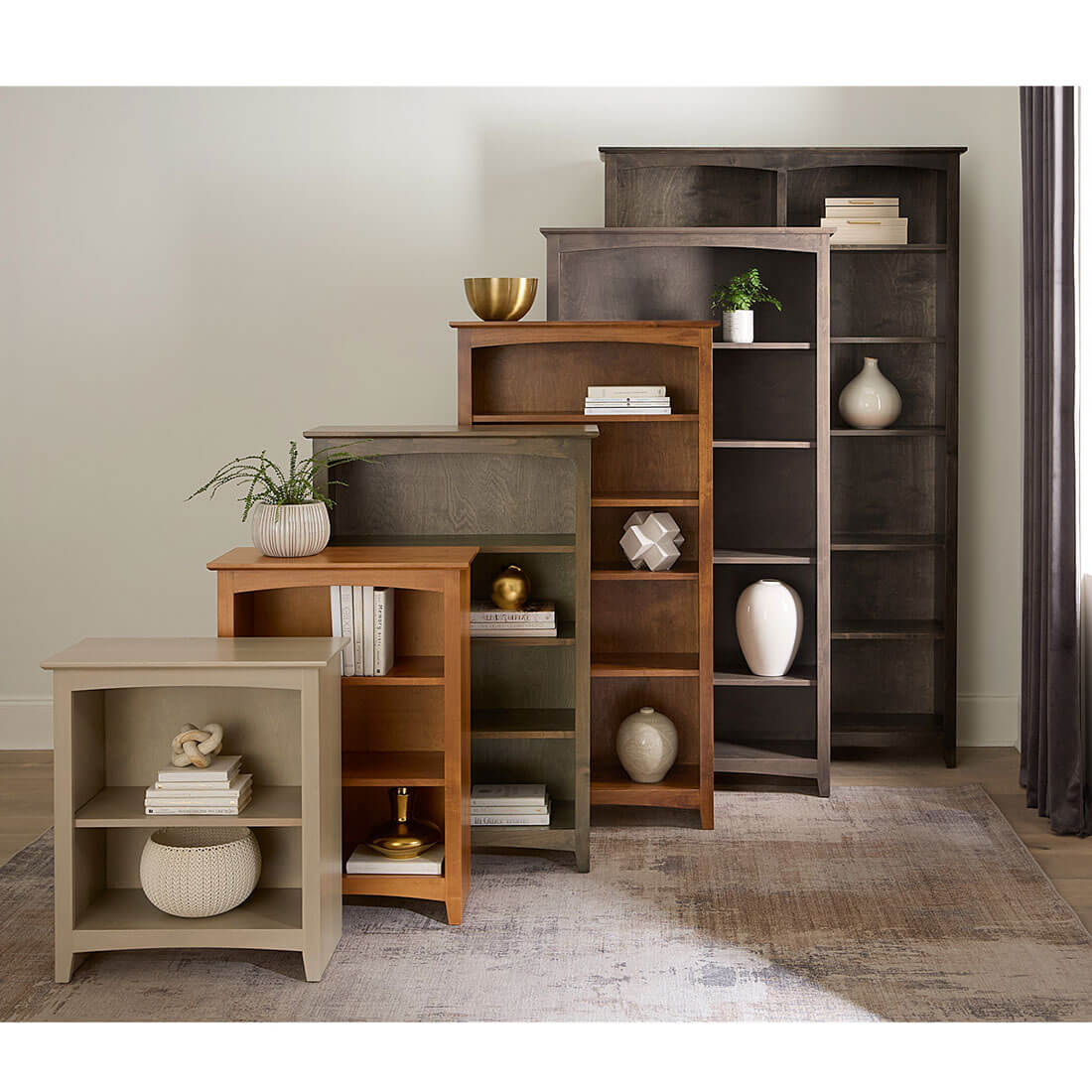 Shaker Bookcases Alder Bookcase 30 x 72 - 63072 63072