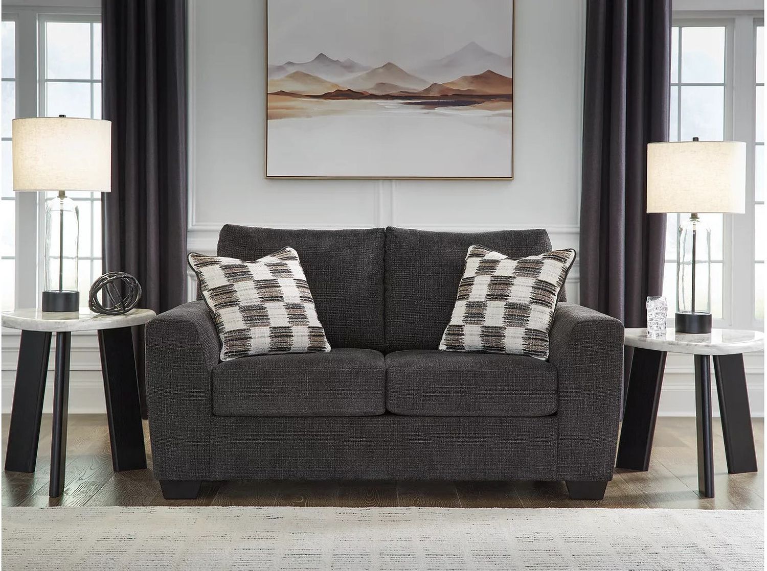 Loreo Loveseat In Ebony 6310135