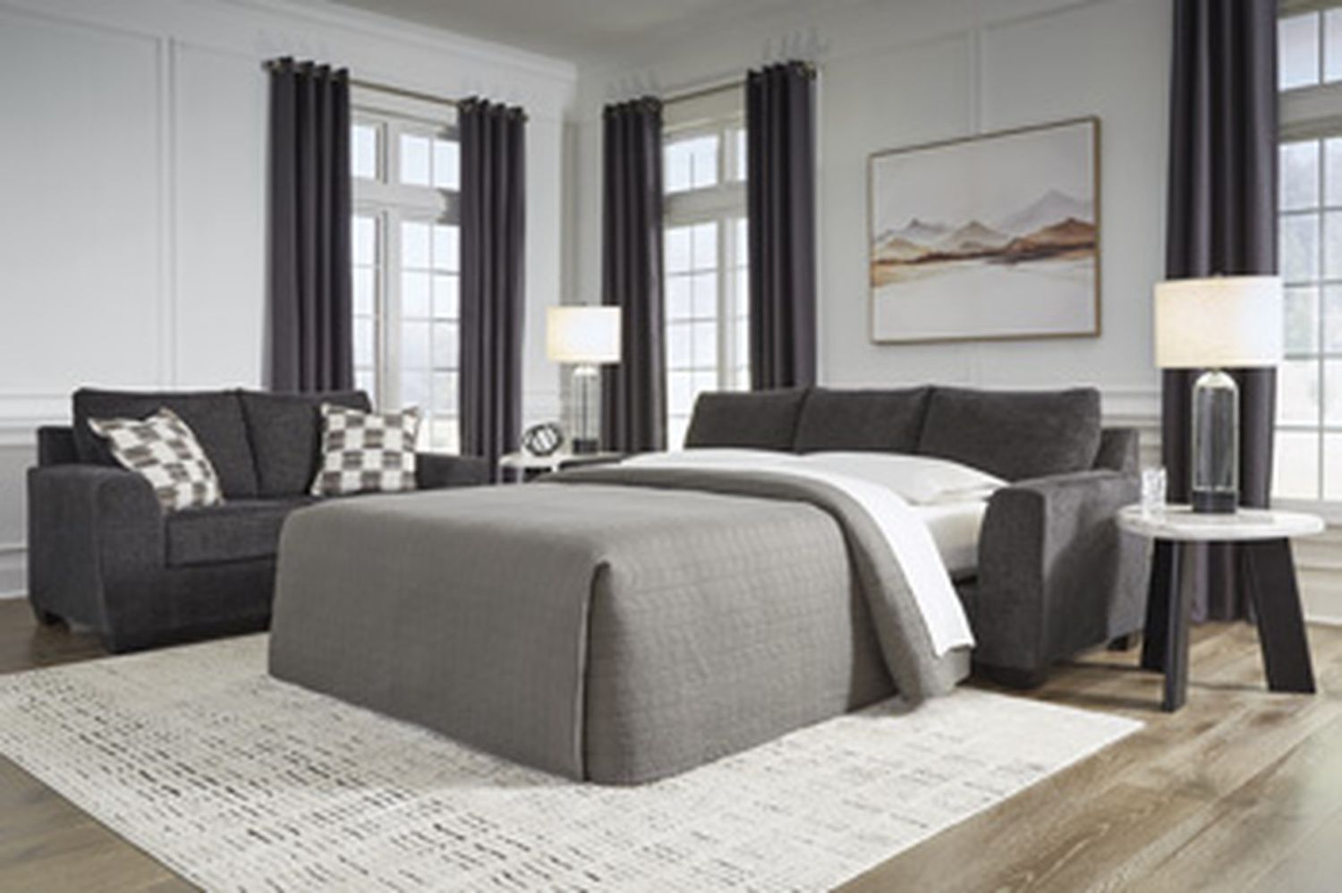 Loreo Queen Sofa Sleeper In Ebony 6310139