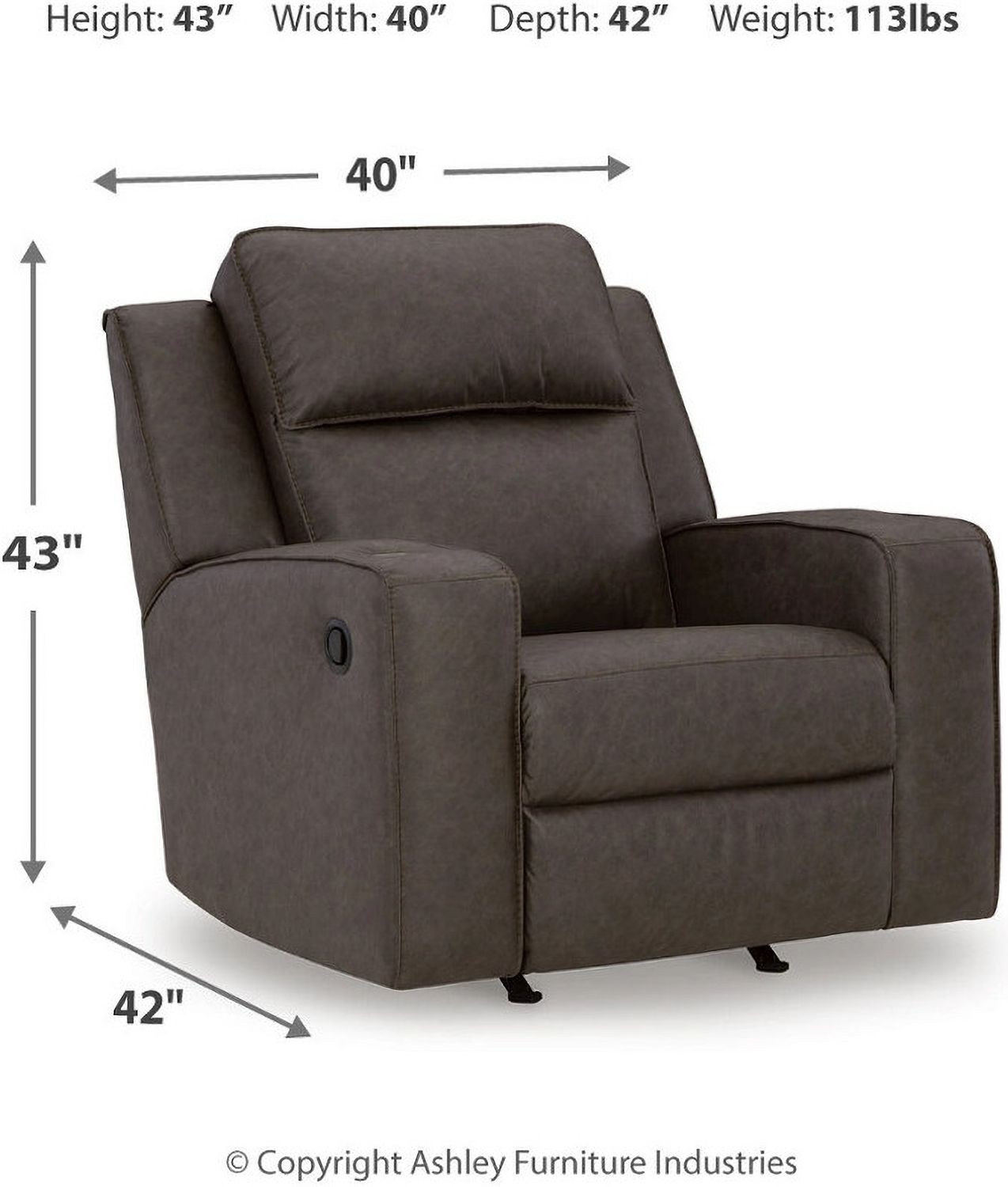 Lavenhorne Rocker Recliner In Granite 6330625