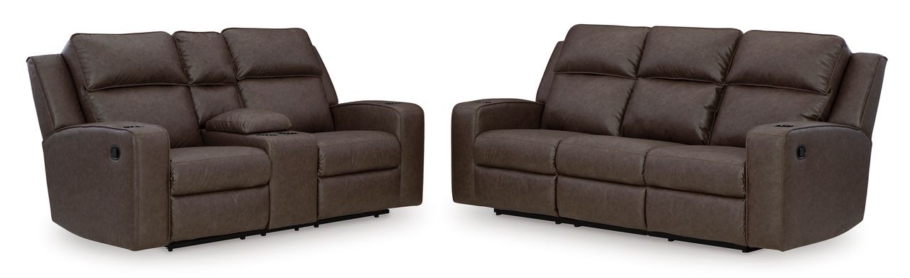 Lavenhorne Reclining Sofa With Drop Down Table In Granite 6330689