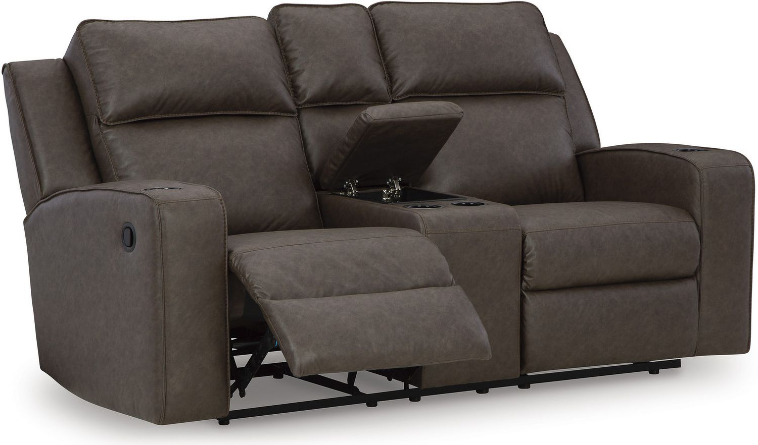 Lavenhorne Double Reclining Loveseat With Console In Granite 6330694