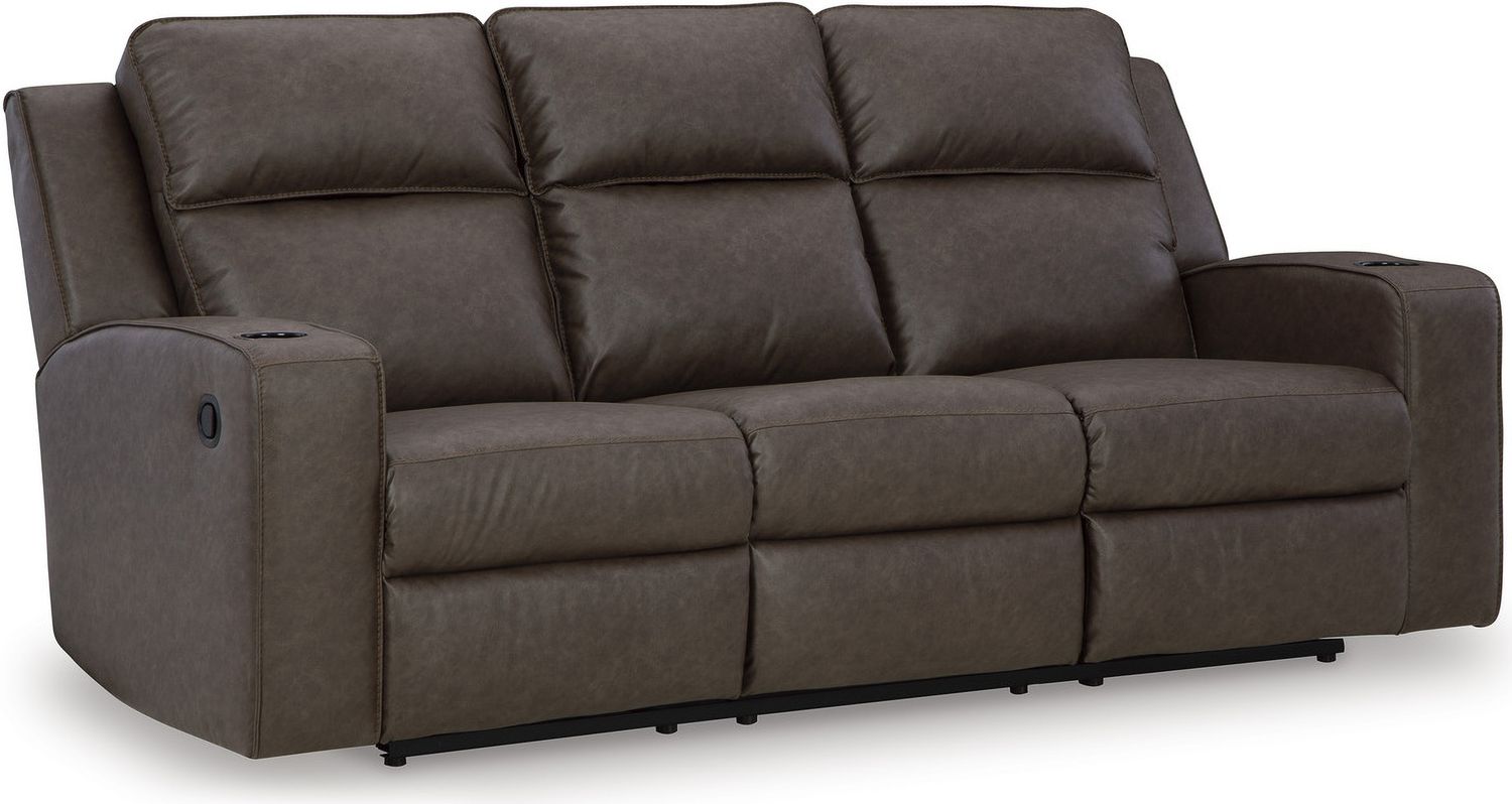 Lavenhorne Reclining Living Room Set With Drop Down Table In Granite 63306U1