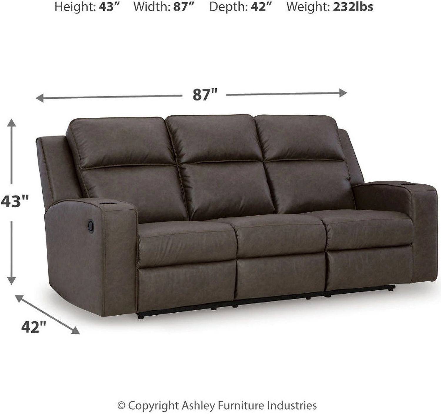 Lavenhorne Reclining Living Room Set With Drop Down Table In Granite 63306U1