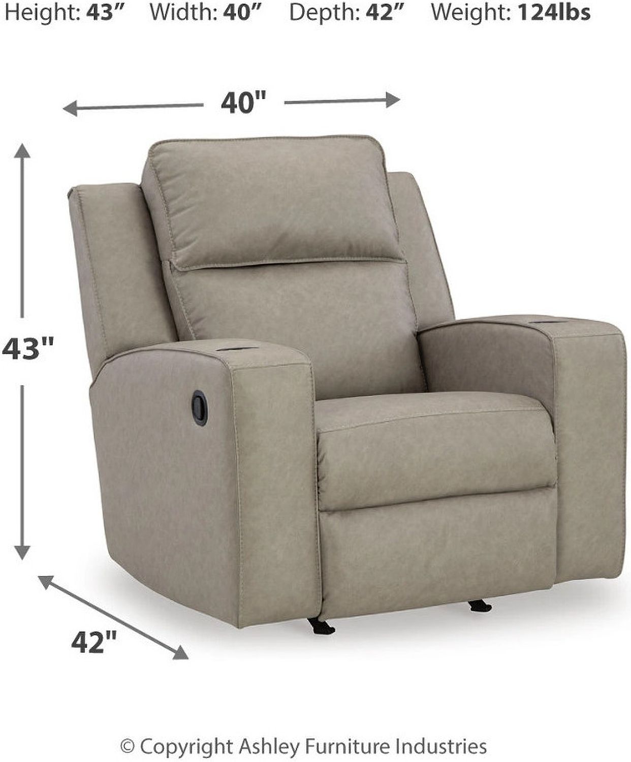 Lavenhorne Rocker Recliner In Pebble 6330725