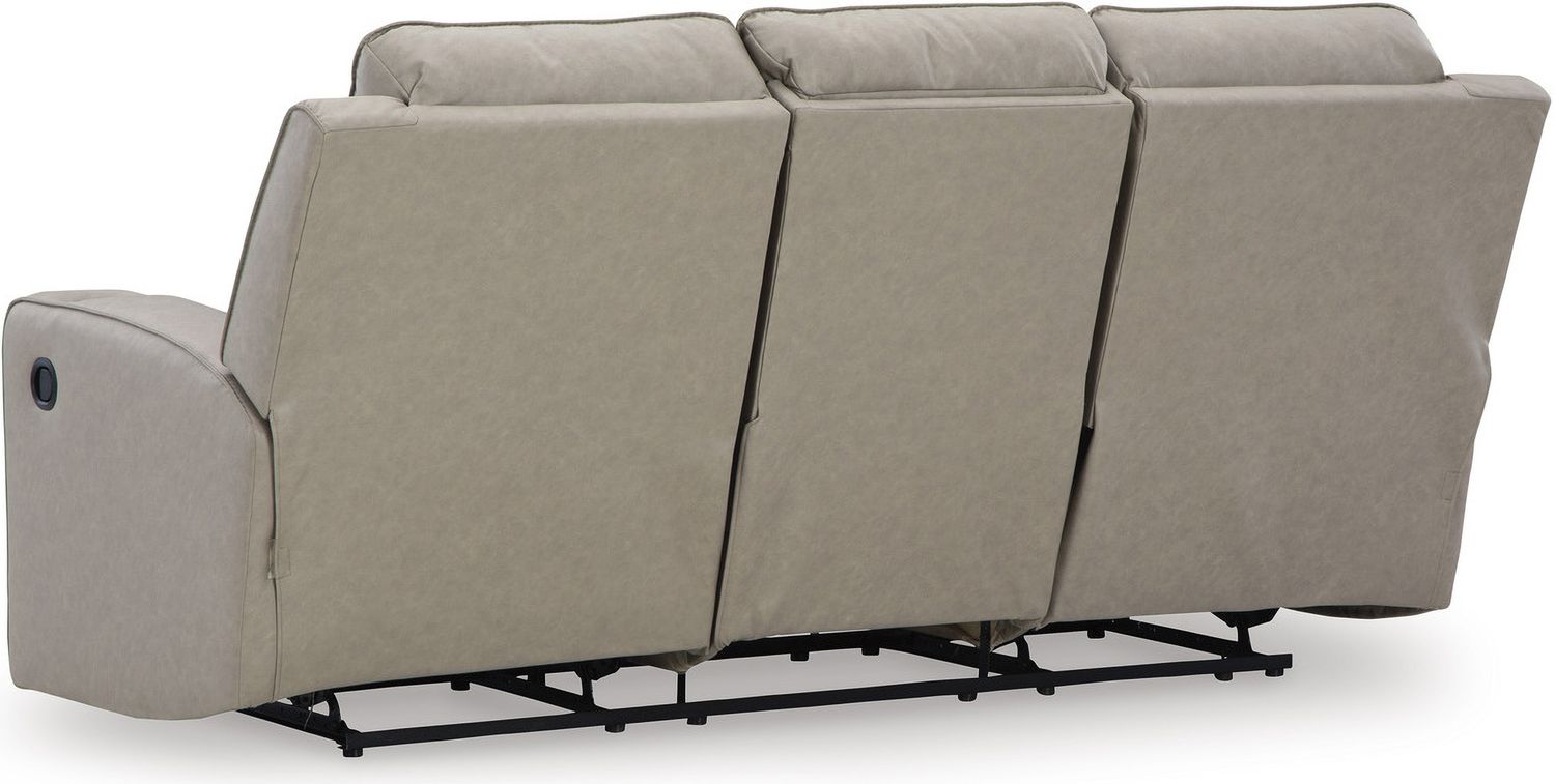 Lavenhorne Reclining Sofa With Drop Down Table In Pebble 6330789