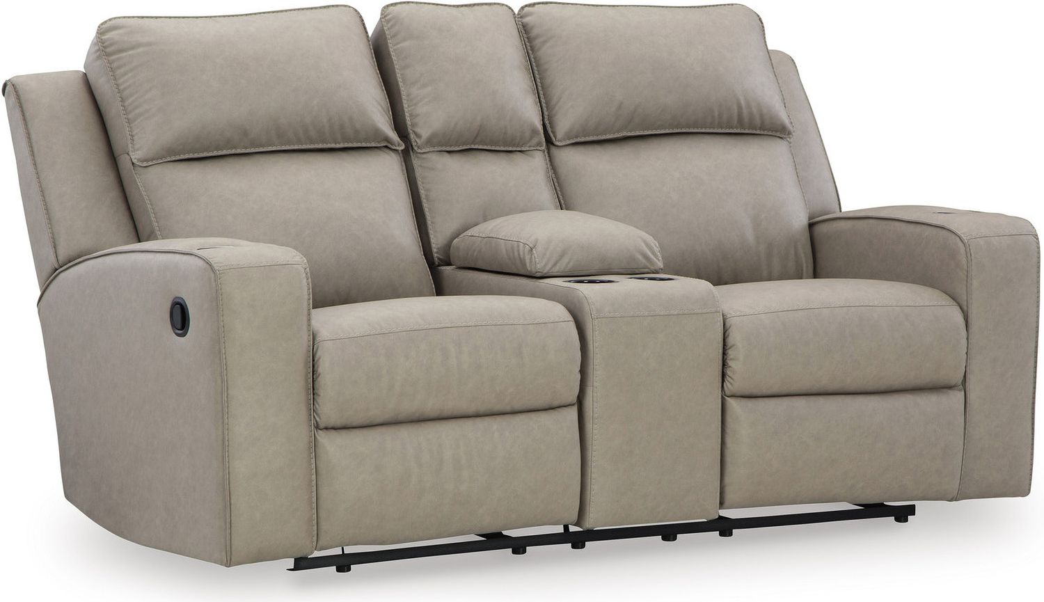 Lavenhorne Double Reclining Loveseat With Console In Pebble 6330794