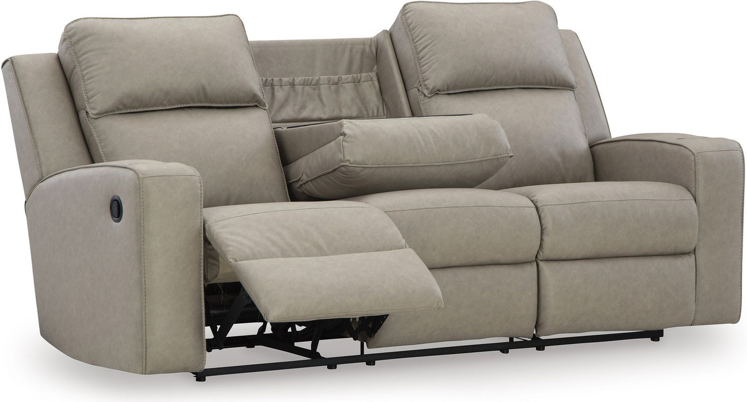 Lavenhorne Reclining Living Room Set With Drop Down Table In Pebble 63307U1