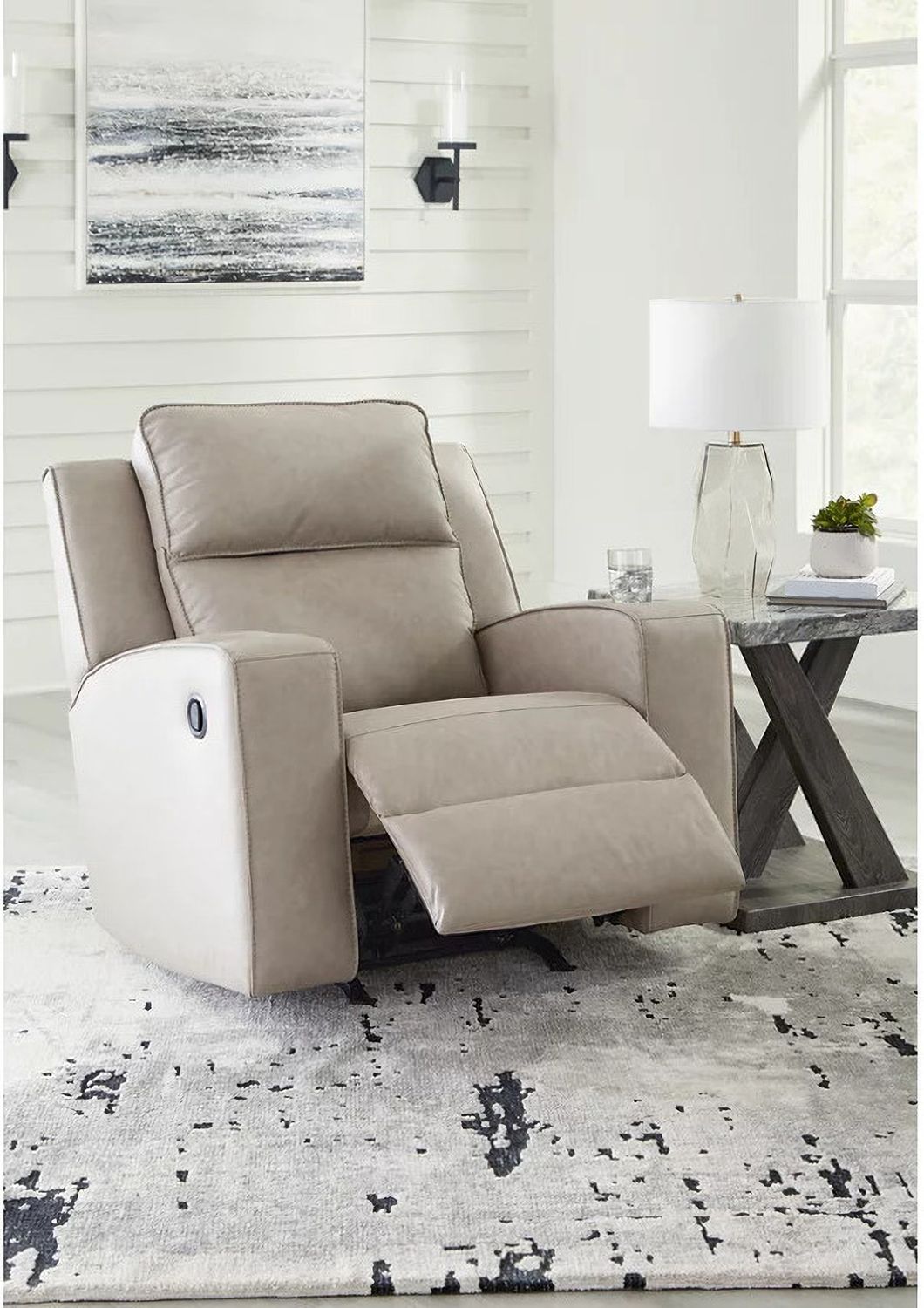 Lavenhorne Reclining Living Room Set With Drop Down Table In Pebble 63307U1