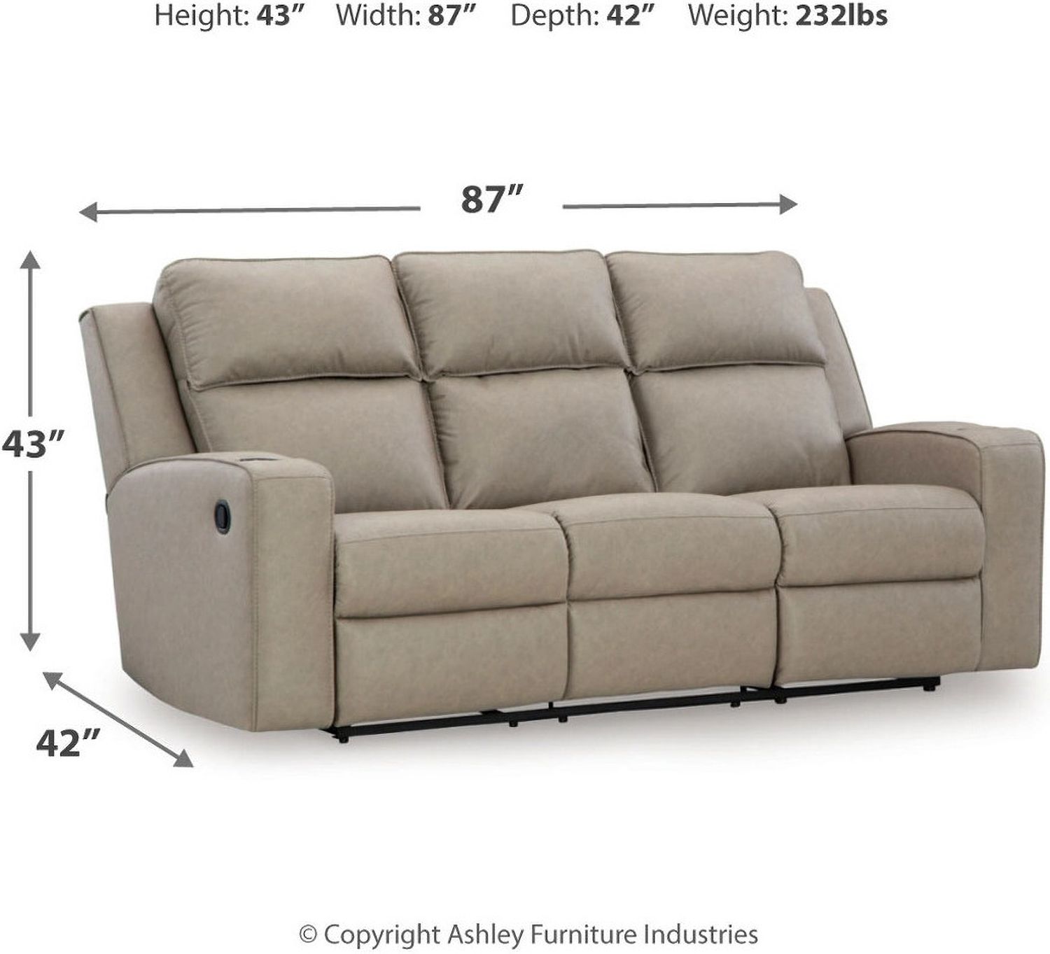Lavenhorne Reclining Living Room Set With Drop Down Table In Pebble 63307U1
