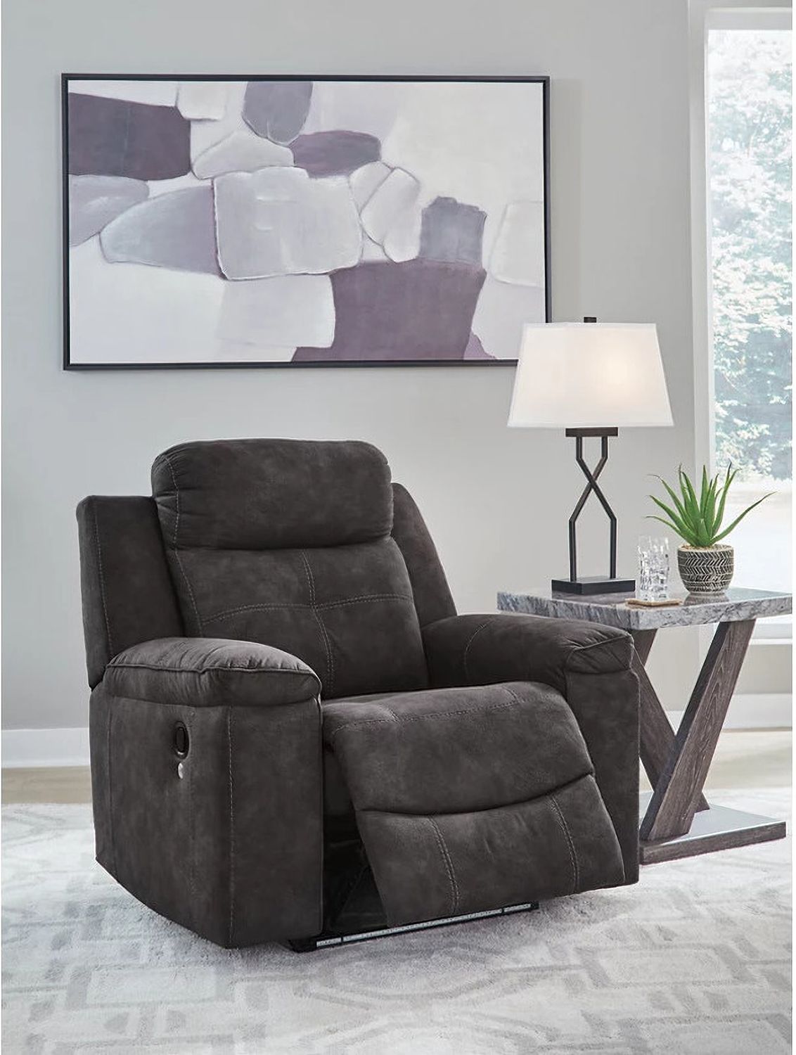 Brysonview Recliner In Charcoal 6360529