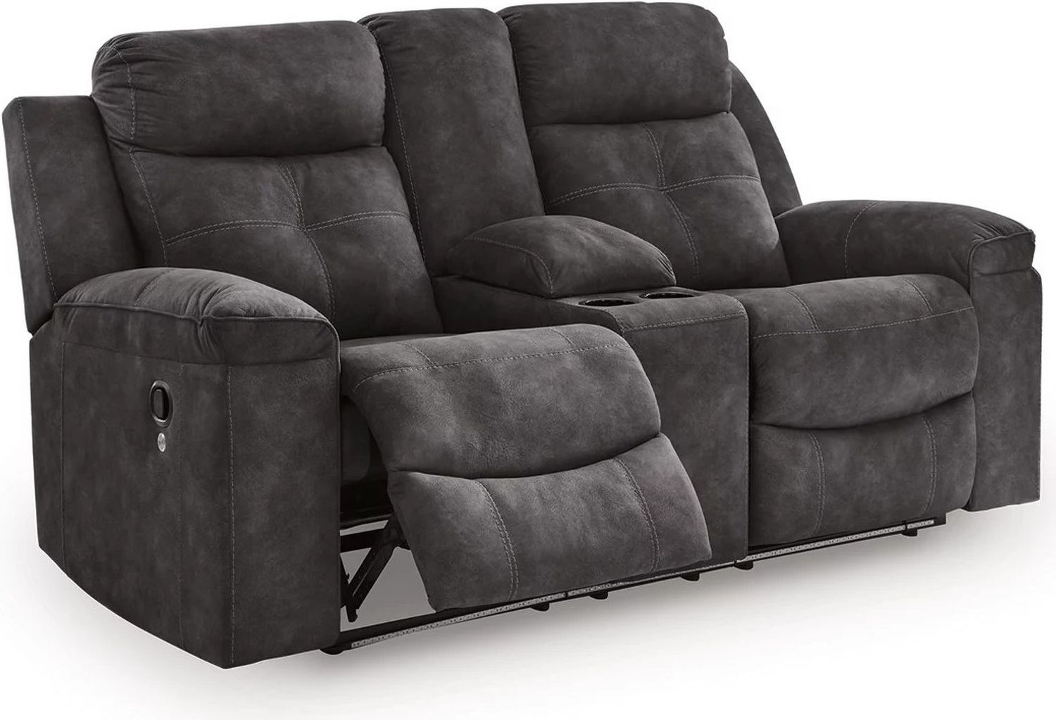 Brysonview Reclining Loveseat with Console In Charcoal 6360594