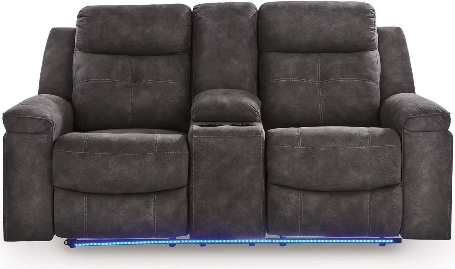 Brysonview Reclining Loveseat with Console In Charcoal 6360594
