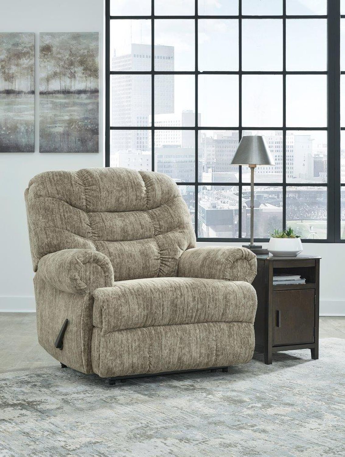 Movie Man Taupe Zero Wall Recliner 6380329