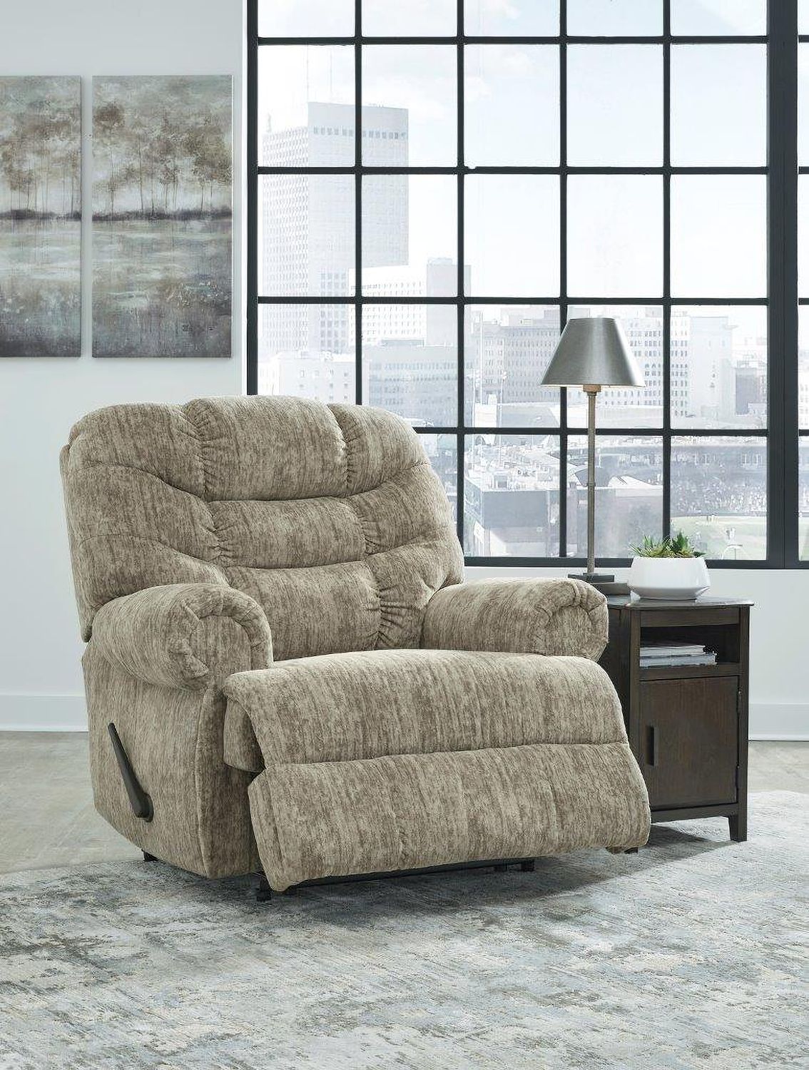 Movie Man Taupe Zero Wall Recliner 6380329
