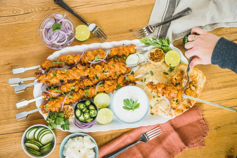 Rotisserie Shish-Kebab Skewer Set with Removable Skewers 64008